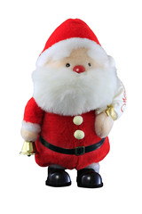 Santa claus doll on white background