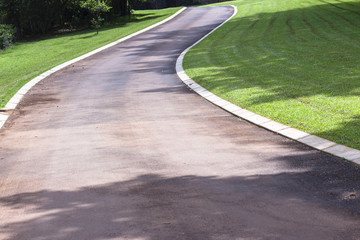 Driveway Vehicle Entrance to home summer
