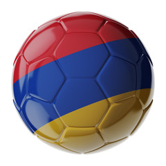 Soccer ball. Flag of Armenia