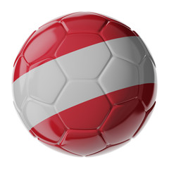Obraz premium Soccer ball. Flag of Austria