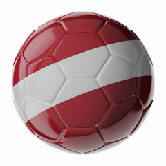 Fototapeta premium Soccer ball. Flag of Latvia
