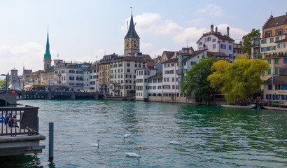 Fototapeta premium Switzerland Zurich The Limmat River