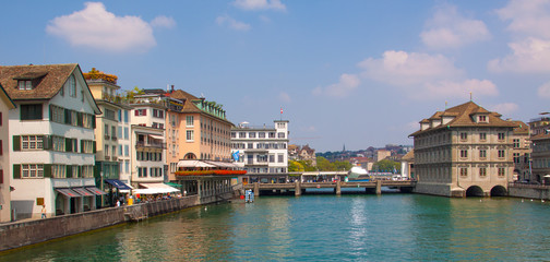 Fototapeta na wymiar Switzerland Zurich The Limmat River