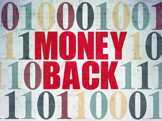 Business concept: Money Back on Digital Paper background