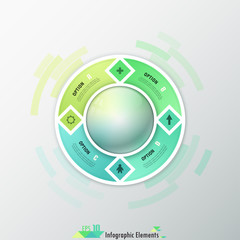 Modern infographics options banner.