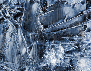 Pattern of the ice surface.