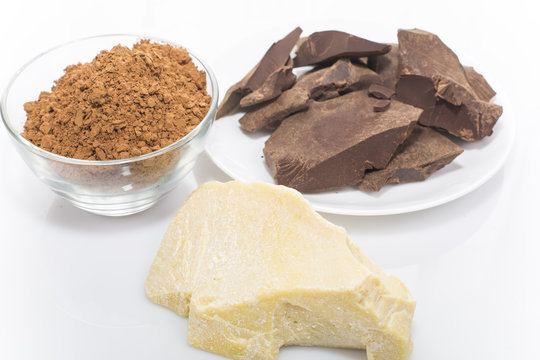 grated cocoa and cocoa butter