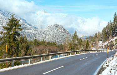 The road in mountain (Austria, Tirol).