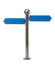 Blue signpost