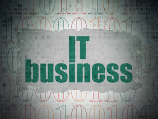 Business concept: IT Business on Digital Paper background