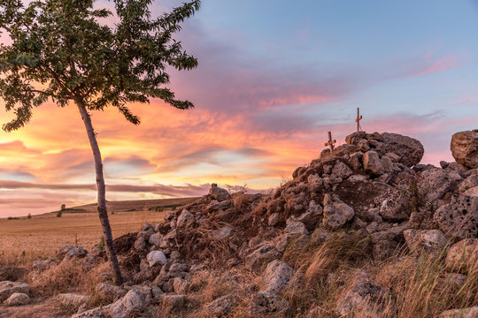 Hontanas, early one morning on the Camino the Santiago