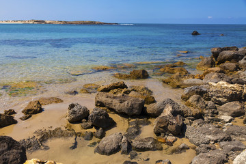 Water edge with large rocks