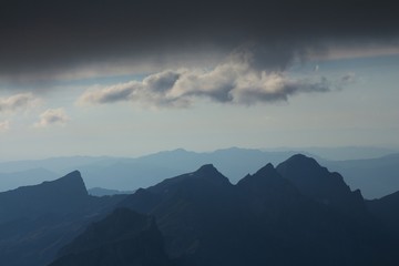 Evening scene on Mt Titlis
