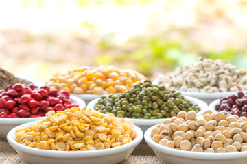Prepared soybean and multi colour bean for cooking