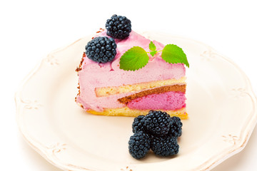 Blackberry cream cake