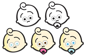 Vector Baby faces