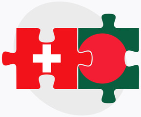 Switzerland and Bangladesh Flags