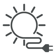Icono aislado energia solar gris © teracreonte