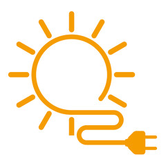 Icono aislado energia solar naranja © teracreonte