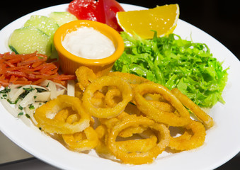 Samples of food for the advertising of silicone and plastic