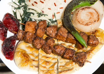 Samples of food for the advertising of silicone and plastic