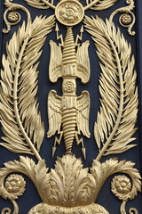 Détail de la grille principale du château de Fontainebleau