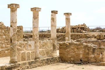 ruins of ancient Paphos on the island of Crete