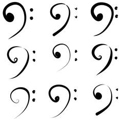 Fototapeta premium BASS CLEF