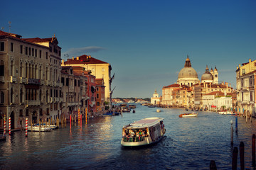 Grand Canal and Basilica Santa Maria della Salute, Venice, Italy