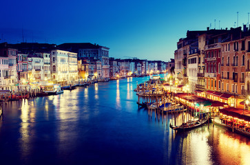Plakat Grand Canal in sunset time, Venice, Italy