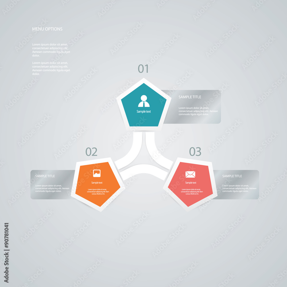 Poster infographics template vector. infographic elements in menu