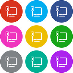 Flat Multicolor App Icon