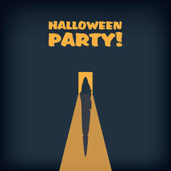 Halloween party invitation template. Holiday background with
