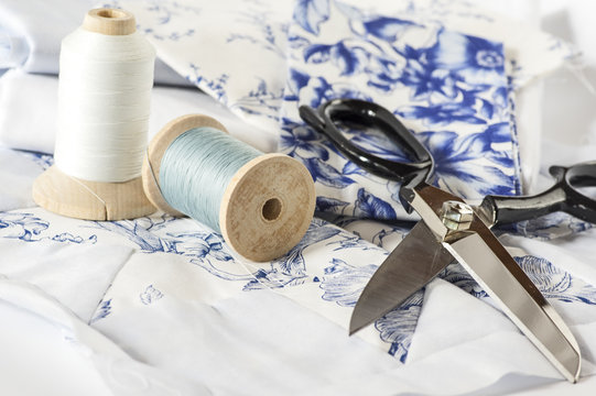 Patchworkzubeh&ouml;r in Blau