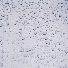 drops of water on a brushed steel surface