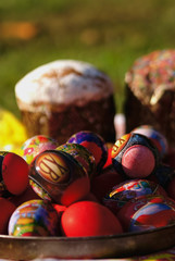 Easter cakes and eggs