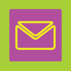 Envelope web icon, message sign, vector.