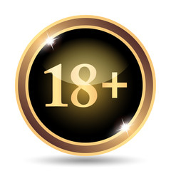 Fototapeta premium 18 plus icon
