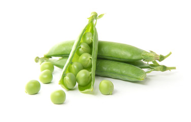 Peas isolated on white