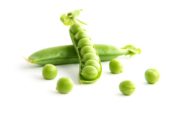 Peas isolated on white