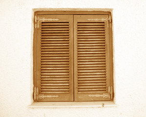 Old wooden window