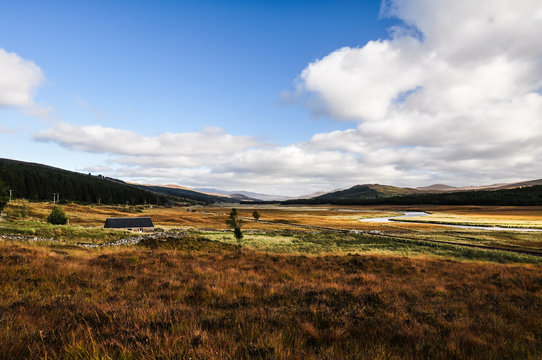 Stunning shot of the scottish highland landscape taken at the A890 to Inverness - Scotland, UK. 