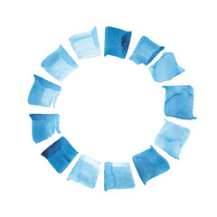 Blue paint vector circle