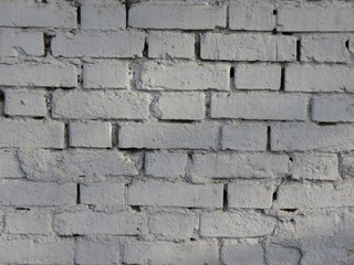 Brick wall Brick wall painted in white