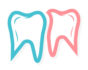 Tooth vector logo for dental clinic