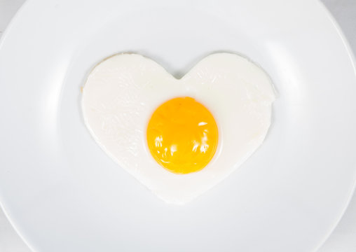 heart fried egg