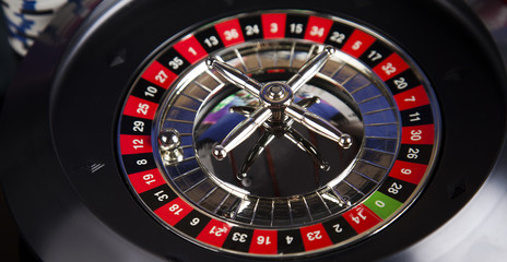 Naklejka premium Roulette table in a casino