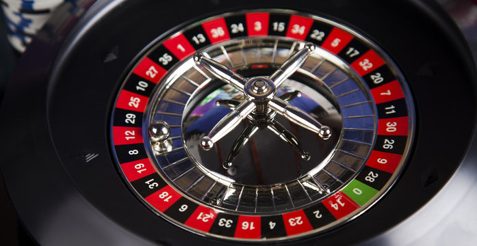 Roulette table in a casino