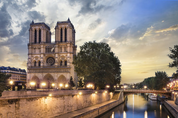 Fototapeta na wymiar Cathédrale Notre-Dame de Paris
