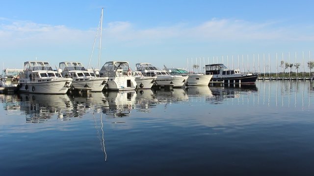 Boats and yachts in marina